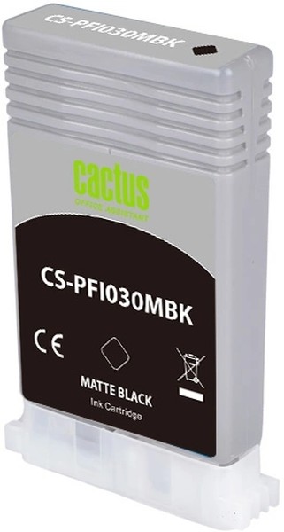 

Картридж струйный Cactus PFI-030MBK черный матовый (55мл) для Canon imagePROGRAF TA-20/30, PFI-030MBK
