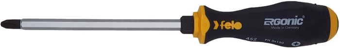 

Отвертка Felo 45230540 Ergonic крестовая ударная PH 3X150, 45230540