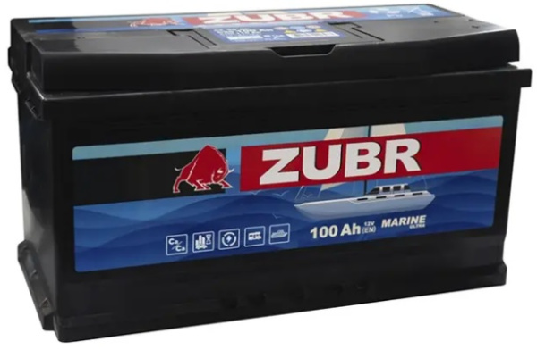 Изображение товара Лодочный аккумулятор ZUBR ZM1000 12В 100Ач морской для яхт и катеров
