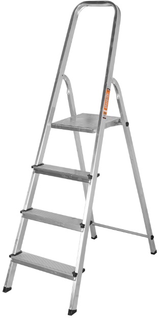 

Стремянка Вихрь 73/5/1/2 алюминиевая СА 1х4, 73/5/1/2