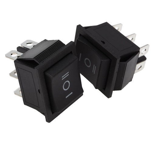 

Переключатель Rexant 36-2375 клавишный 250V 15А (6с) (ON)-OFF-(ON) черный с нейтралью Б/Фикс (RWB-508, SC-767), 36-2375