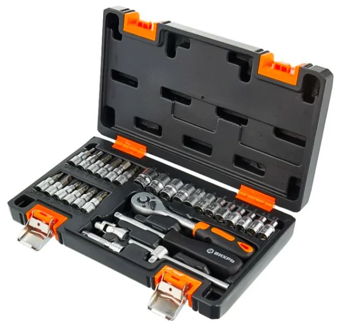 

Набор инструментов Вихрь 73/6/7/1 1/4" , CrV, в кейсе 29 предм, 73/6/7/1