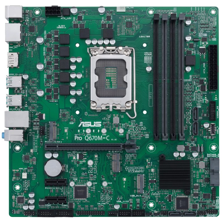 

Материнская плата mATX ASUS Pro Q670M-C-CSM 90MB19E0-M2EAYC (LGA1700, Q670, 4*DDR5 (5600), PCIe, 2*M.2, 6*SATA, 4*USB 3.2, 2*USB 2.0, HDMI, 2*DP), Pro Q670M-C-CSM