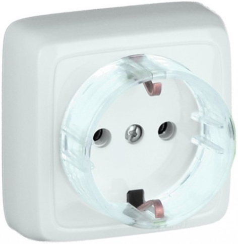 Изображение товара Розетка с заземлением HEGEL РА16-174 16А классика безопасная установка