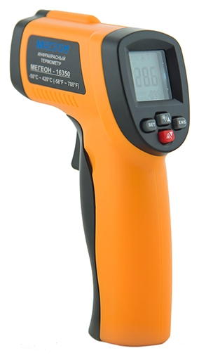 

Термометр инфракрасный МЕГЕОН 16350 промышленный, -50 ... 420°С (пирометр), 16350