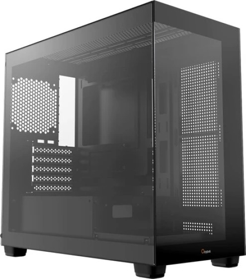 

Корпус mATX Ocypus Gamma C52 BK черный, без БП, боковая панель из закалённого стекла, USB 3.0, 2*USB 2.0, Gamma C52 BK