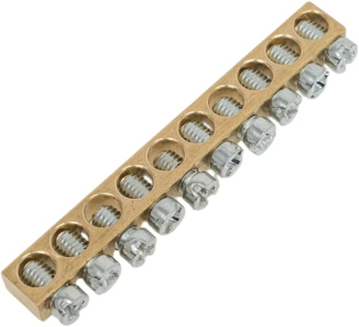 Изображение товара Шина PEN земля-ноль EKF nv-k10 для заземления и нулевых проводников