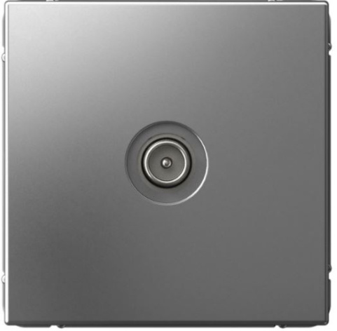 Изображение товара Розетка телевизионная проходная Systeme Electric GAL000992, 1 разъем, стальной цвет