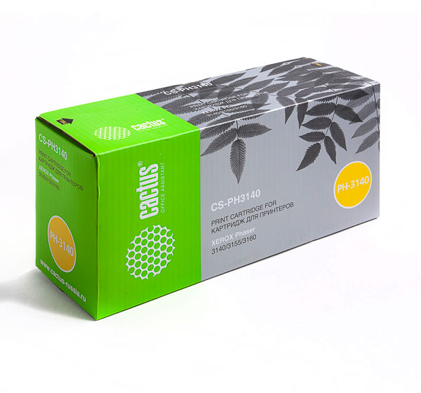 

Картридж Cactus CS-PH3140 для принтеров XEROX Phaser 3140/ 3155/ 3 (108R00908), CS-PH3140 для принтеров XEROX Phaser 3140/ 3155/ 3