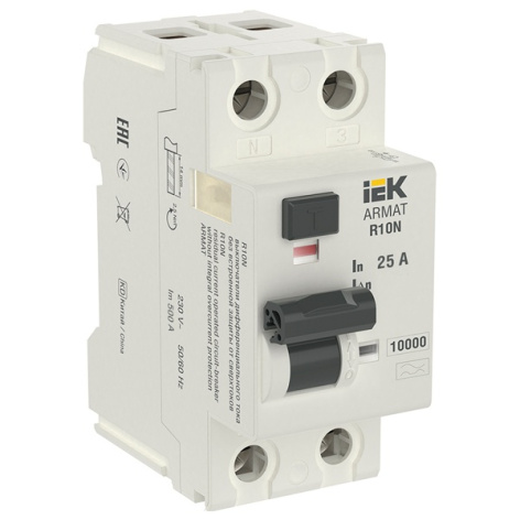 Изображение товара Выключатель дифференциального тока (ВДТ, УЗО) IEK AR-R10N-2-025A030