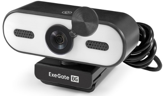

Веб-камера Exegate eStudio EW-722 2K AF EX299465RUS с подсветкой (5Мп, 2560х1440, 1440P, 30fps, автоматический фокус, подсветка, защитная шторка, 4-ли, eStudio EW-722 2K AF
