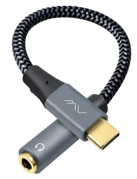 

Адаптер Caweon AM-20CM USB-C(M) - mini Jack(F),20см, серый, AM-20CM