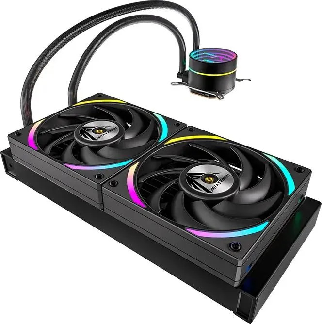 

Система охлаждения жидкостная FORMULA OASIS L240 ARGB BK LGA1200/2066/1700/1851/AM4/AM5 (TDP 310W, 2*120mm, 600-2000rpm, 64CFM, 39.6dBa), OASIS L240 ARGB BK