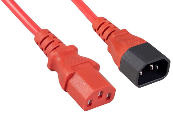 Изображение товара Кабель питания Cabeus PC-189-VDE-1.5-1.8M-RD 1.8 м надежное подключение