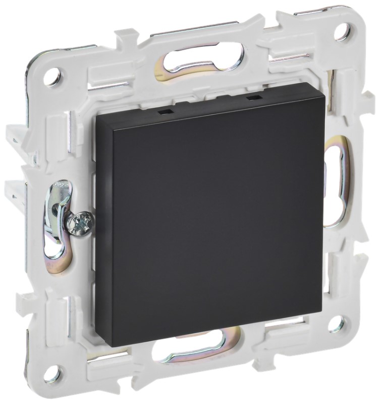 

Заглушка с суппортом IEK SK-PL10-K02 SKANDY SK-C01Bl черная, SK-PL10-K02