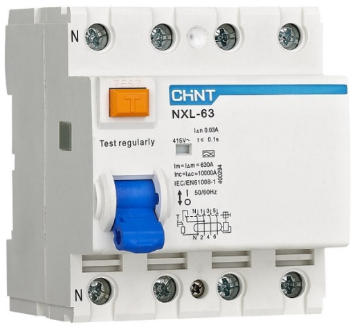 Изображение товара УЗО CHINT 400242 защитное устройство для сетей 230/400 В 4 полюса