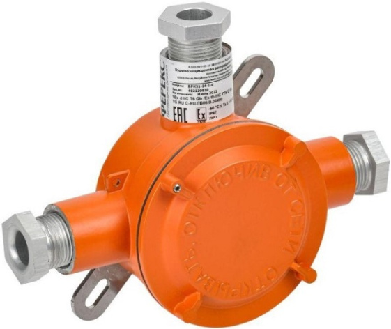 Изображение товара Взрывозащищенная распределительная коробка IEK VRK11-34-3-24-D металлокрепление 3 ввода