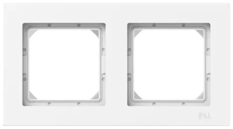 

Рамка двойная EKF UP1-FPW-02-44 IP44, белая, пластик Эпика, UP1-FPW-02-44