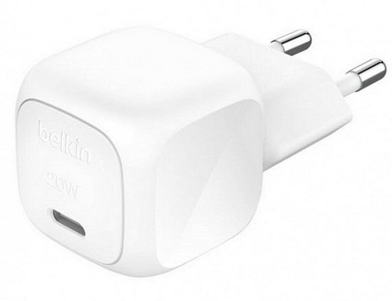 

Зарядное устройство сетевое Belkin WCA009kq1MWH-B6 USB-C 20W с кабелем USB-C To USB-C. Длина кабеля: 1м. Цвет: белый, WCA009kq1MWH-B6