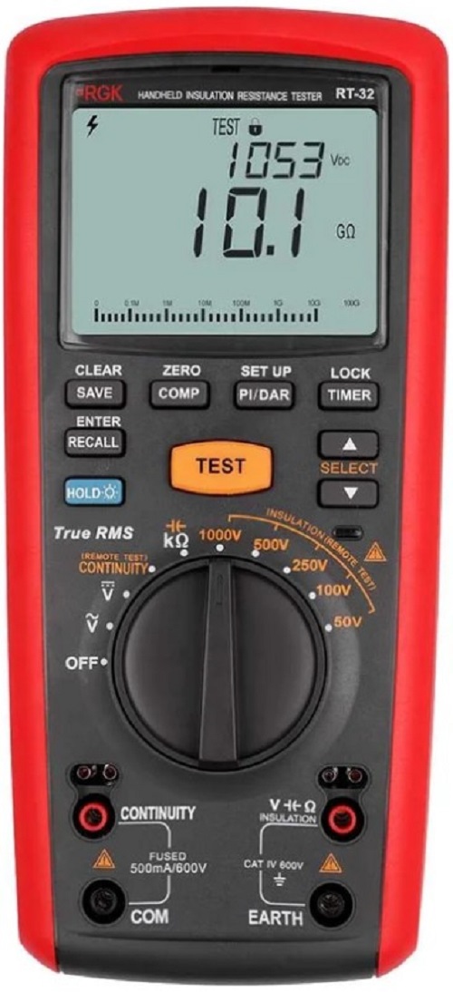 

Мегаомметр RGK RT-32 721388 RGK цифровой с поверкой, RT-32