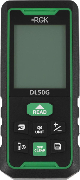 Изображение товара Дальномер RGK DL50G с зеленым лазером для точных измерений