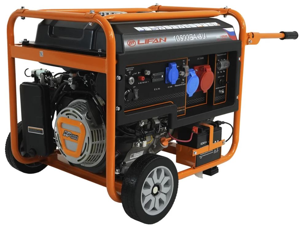 

Генератор LIFAN 10500EA-3U 00-00160714 LIFAN с датчиком моточасов (с мощн без огранич при 1-но и 3-х фазном режиме), 10500EA-3U