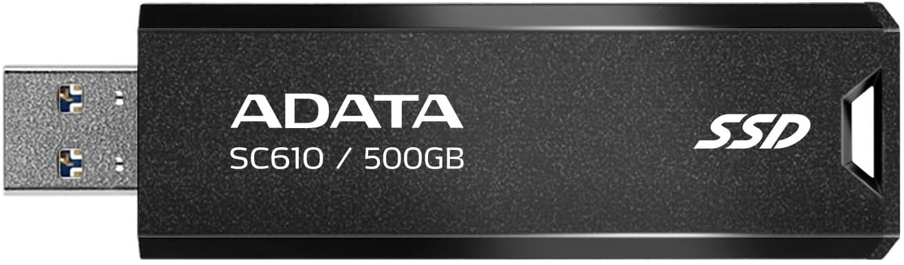 

Внешний SSD USB 3.2 Gen 2 Type-A ADATA SC610-500G-CBK/RD SC610 500GB 550/500MB/s black, SC610-500G-CBK/RD