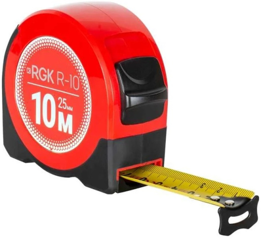 Изображение товара Рулетка RGK R10 с поверхностью надежный строительный инструмент