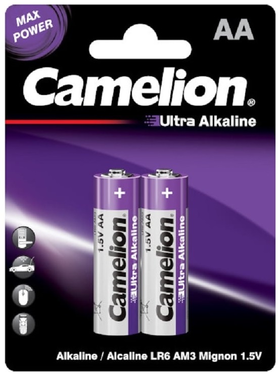 

Батарейка Camelion Ultra LR6 BL-2 CAMELION 14982 (LR6-BP2UT, пальчиковая батарейка АА 1.5В) (упак. 2 шт.), Ultra LR6 BL-2