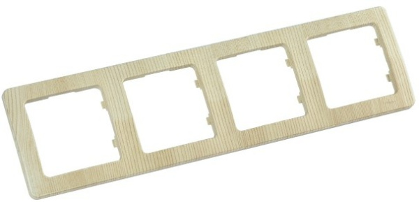 Изображение товара Рамка четверная HEGEL Р404-02 для розеток и выключателей