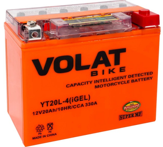 Изображение товара Аккумулятор Volat YT20L-4(iGEL) Гелевый 12V 20Ah