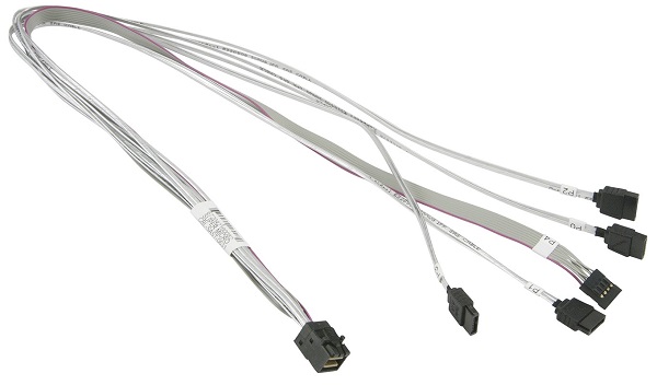 

Кабель Supermicro CBL-SAST-0631 cross-over HDmSAS to 4xSATA 55cm, CBL-SAST-0631