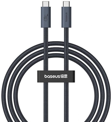 

Кабель интерфейсный Baseus P10311803111-00 Flash Series 2 USB4 Full Featured Data Type-C to Type-C 240W 1m Cluster Black (model CB000068), материал: с, P10311803111-00