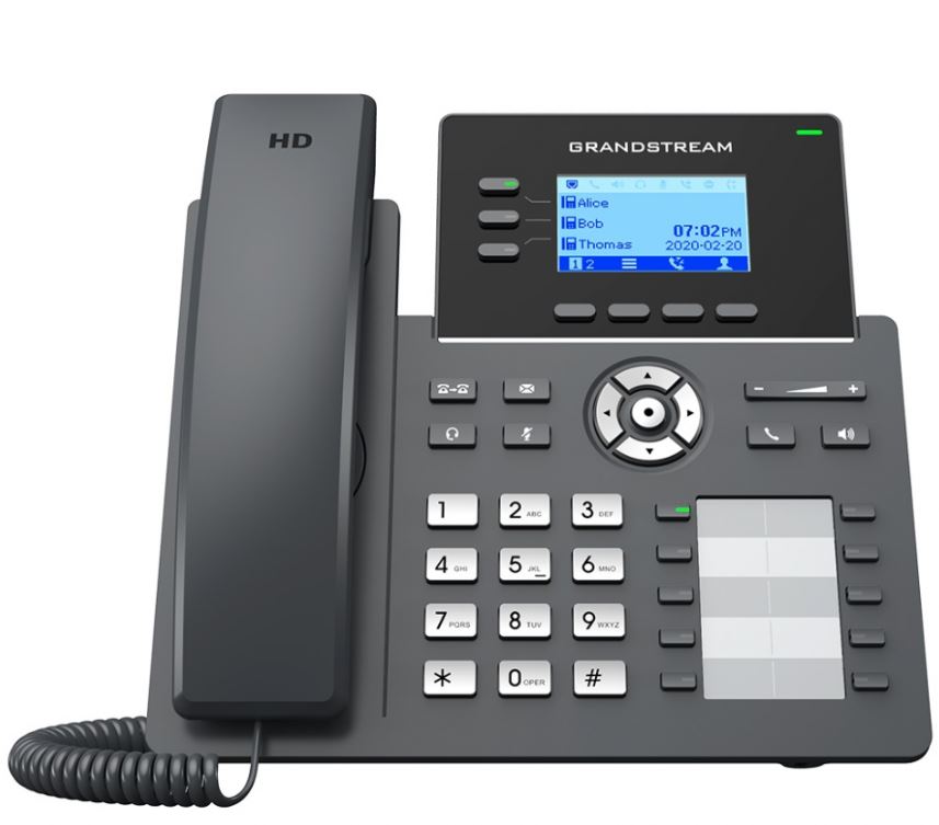 

Телефон VoiceIP Grandstream GRP-2604P 6 SIP аккаунтов, 3 линии 10/100/1000, дисплей 2,48"(132x64), 10 BLF кнопок, poe , без б/п, GRP-2604P