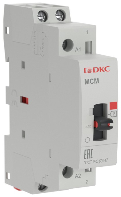 

Контактор модульный IEK MCM-25-20-A240 YON max типа MCМ с ручным управлением, 2P, 25A, 240В, 2НО, MCM-25-20-A240