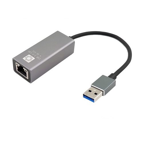 

Кабель-адаптер 5bites UA3-45-13BK USB3.0/RJ45 1G/AL/grey, UA3-45-13BK