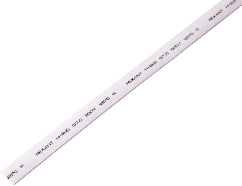 

Трубка Rexant 20-7001 ТУТ нг 7,0/3,5мм, белая, упаковка 50 шт. по 1м, 20-7001