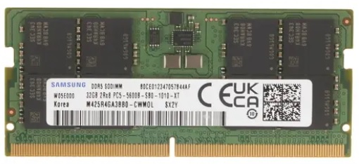

Модуль памяти SODIMM DDR5 32GB Samsung M425R4GA3BB0-CWM PC5-38400 5600MHz CL40 1.1V, M425R4GA3BB0-CWM