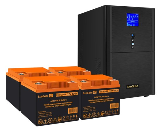 Изображение товара Комплект Exegate SineTower SZ-3000.LCD.AVR.3SH.1C13.RJ.USB