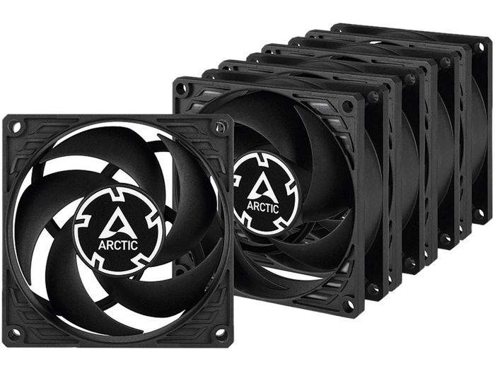 

Вентилятор для корпуса ARCTIC P8 PWM PST ACFAN00154A 80x80x25mm, 200-3000rpm, 23.4 CFM, 4-pin PWM, black/black, value pack (5pc), P8 PWM PST