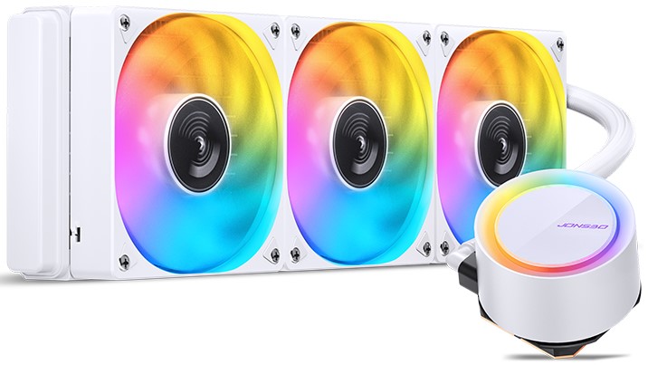 

Система охлаждения жидкостная JONSBO TG-360 ARGB LGA1700/1200/115X/2011/AM4/AM5 (3*120mm fan, 900-1800rpm, 29.22-66.19CFM, 22.9-35.4dBA, 4-pin PWM) RE, TG-360 ARGB