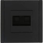 фото Розетка компьютерная+телефонная  IEK FP-KT20-O-1-K02