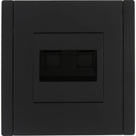 Изображение товара Розетка IEK FP-KT20-O-1-K02 встраиваемая с 2 разъемами RJ-11 и RJ-45