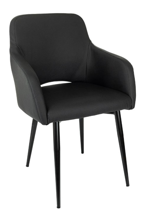 

Кресло Бюрократ CH-380F эко.кожа на ножках металл, черный, CH-380F