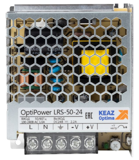 Изображение товара Блок питания панельный КЭАЗ OptiPower LRS 24В 50Вт