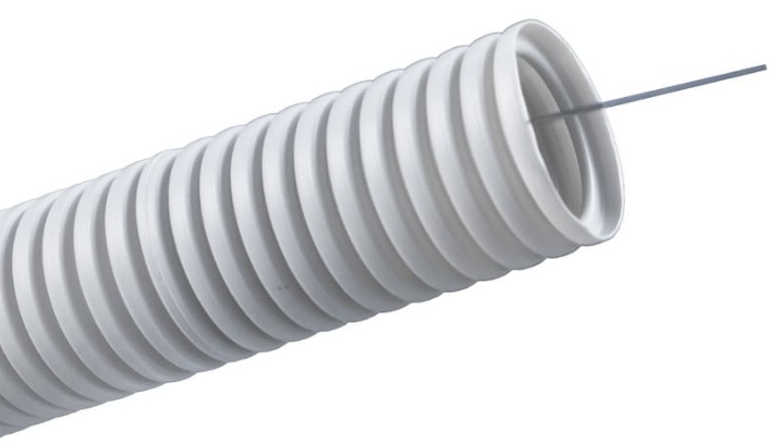Труба гофрированная Cabeus FCPL-20-PVC-100-1-GY ПВХ гибкая гофр. д.20мм, лёгкая с протяжкой, 100м, цвет серый