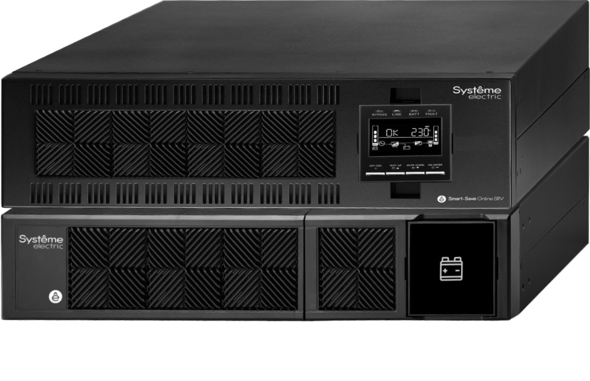 

Источник бесперебойного питания Systeme Electric SRVSE10KRTXLI5U Smart-Save Online SRV 10000 ВА, монтаж в стойку 5U, 230 В, 1:1, клеммный вход/выход,, SRVSE10KRTXLI5U