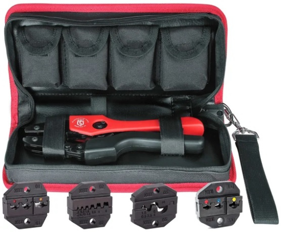 Изображение товара Набор пресс-клещей КВТ 75907 с 4 матрицами для опрессовки