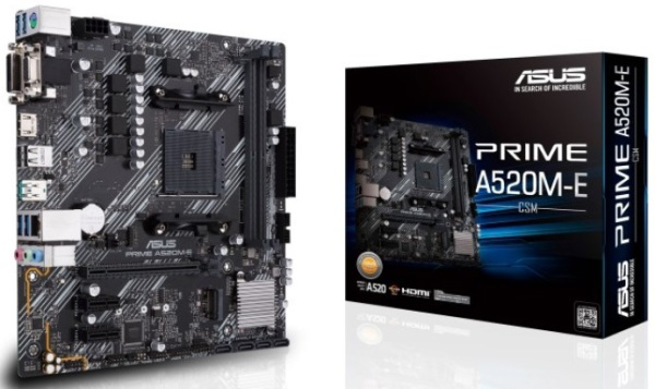 Изображение товара ASUS PRIME A520M-E/CSM - мATX, AM4, AMD A520