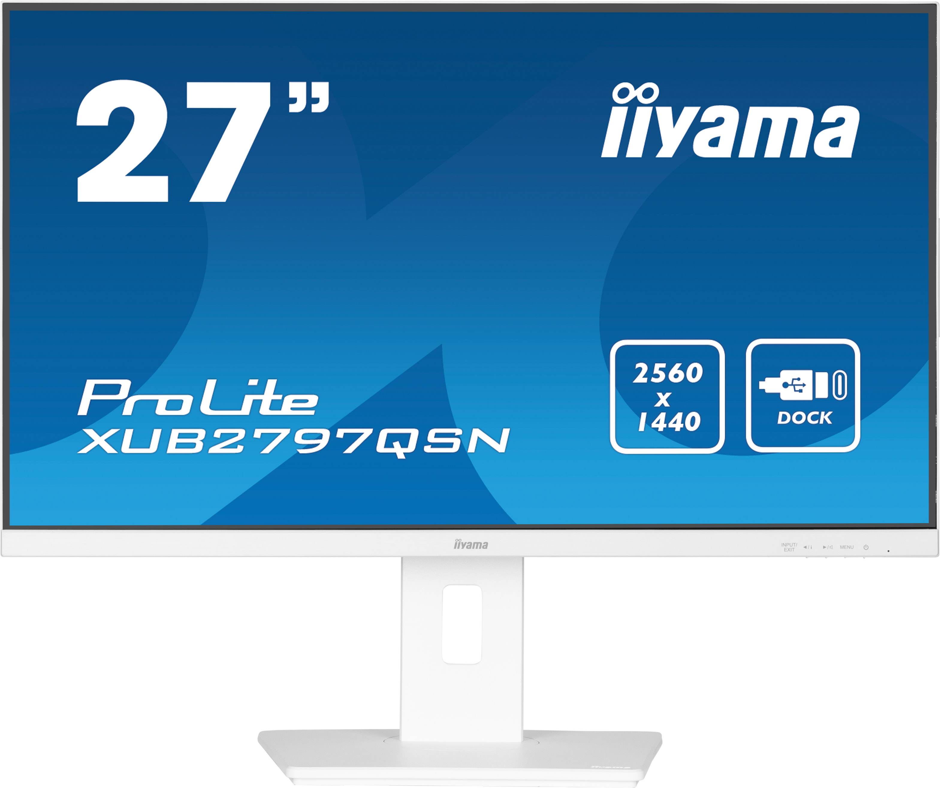 

Монитор 27" Iiyama ProLite XUB2797QSN-W2 2560x1440, LED, 16:9, IPS, 300cd, 1300:1, 1ms, 178/178, 100Hz, HDMI, M/M, матовая, HAS, Piv, DP, USB, white, ProLite XUB2797QSN-W2